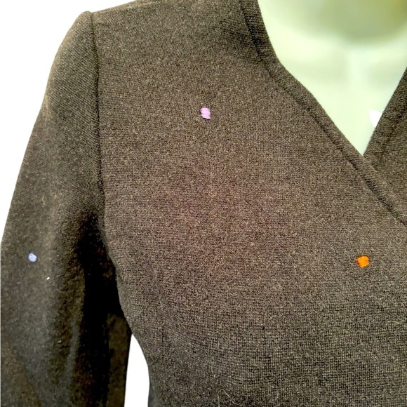 VTG Kimberly 100% Wool Union Made Cropped Blazer Jacket XS LS Colorful Buttons - Picture 3 of 8